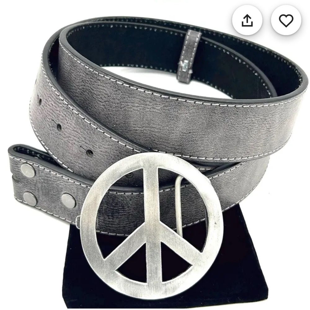 Silver Peace Buckle